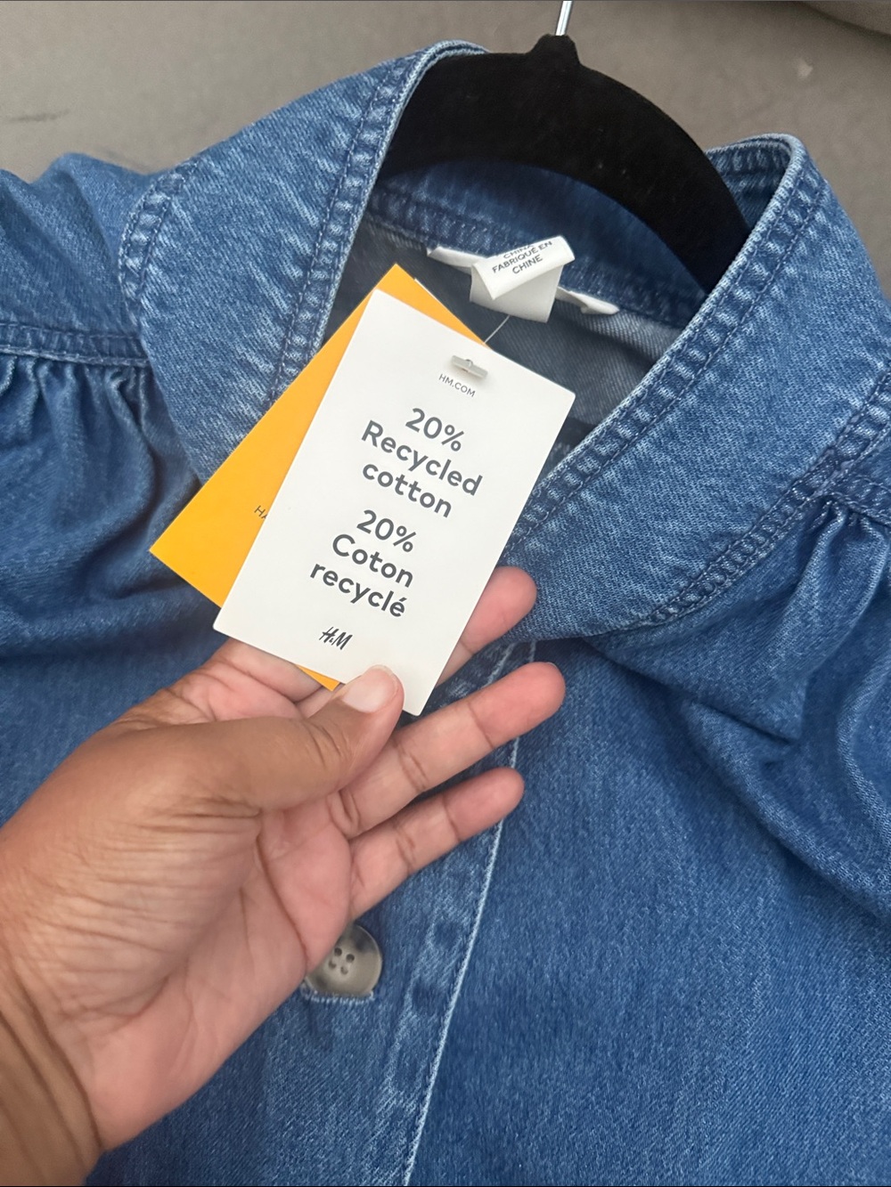 H&M Puffed Sleeve Twill Jacket - Picture 4 of 13